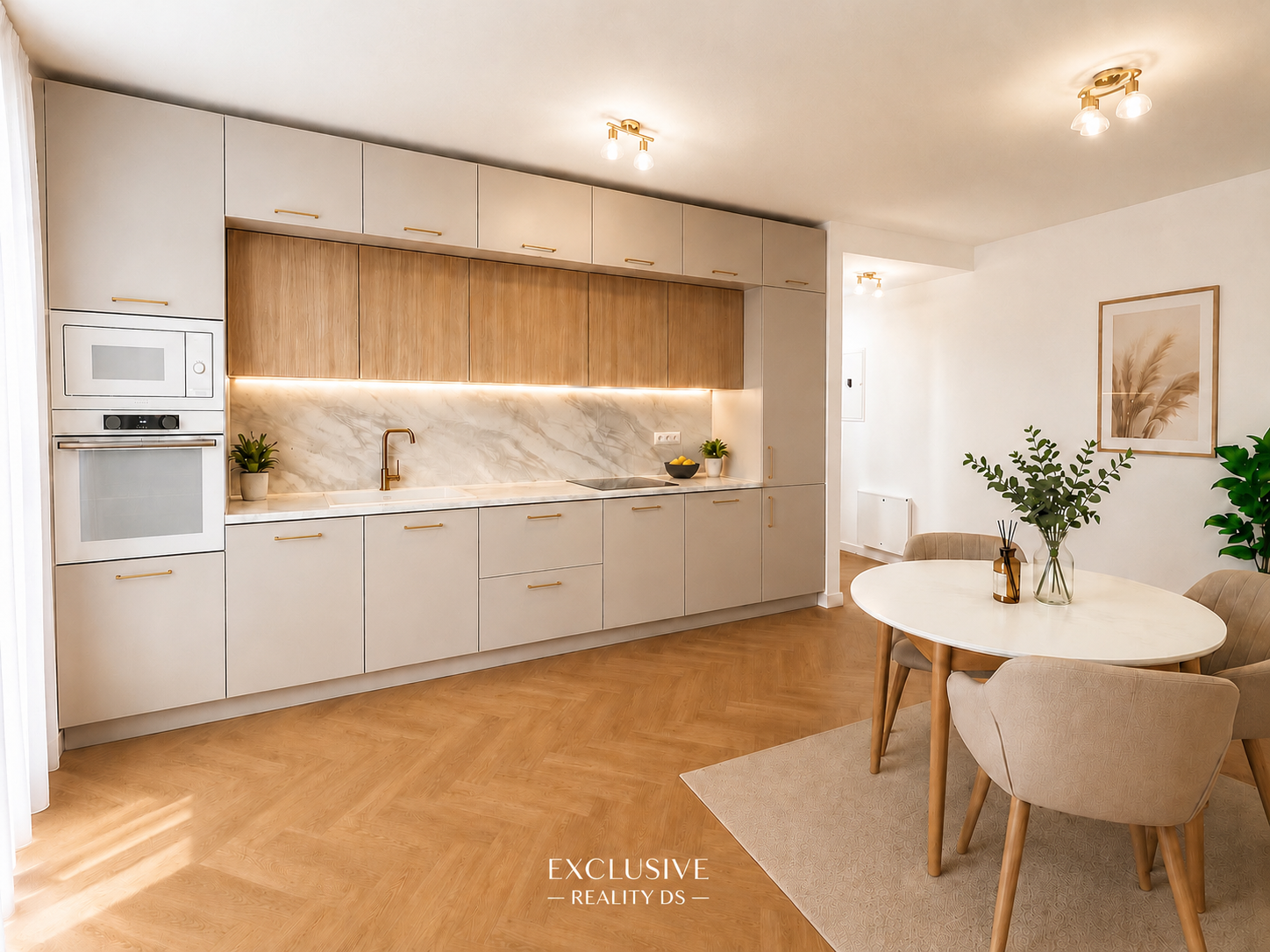 Luxusný 2-izbový byt s balkónom v novostavbe s dizajnovým zariadením a parkovacím státím v obci Padáň